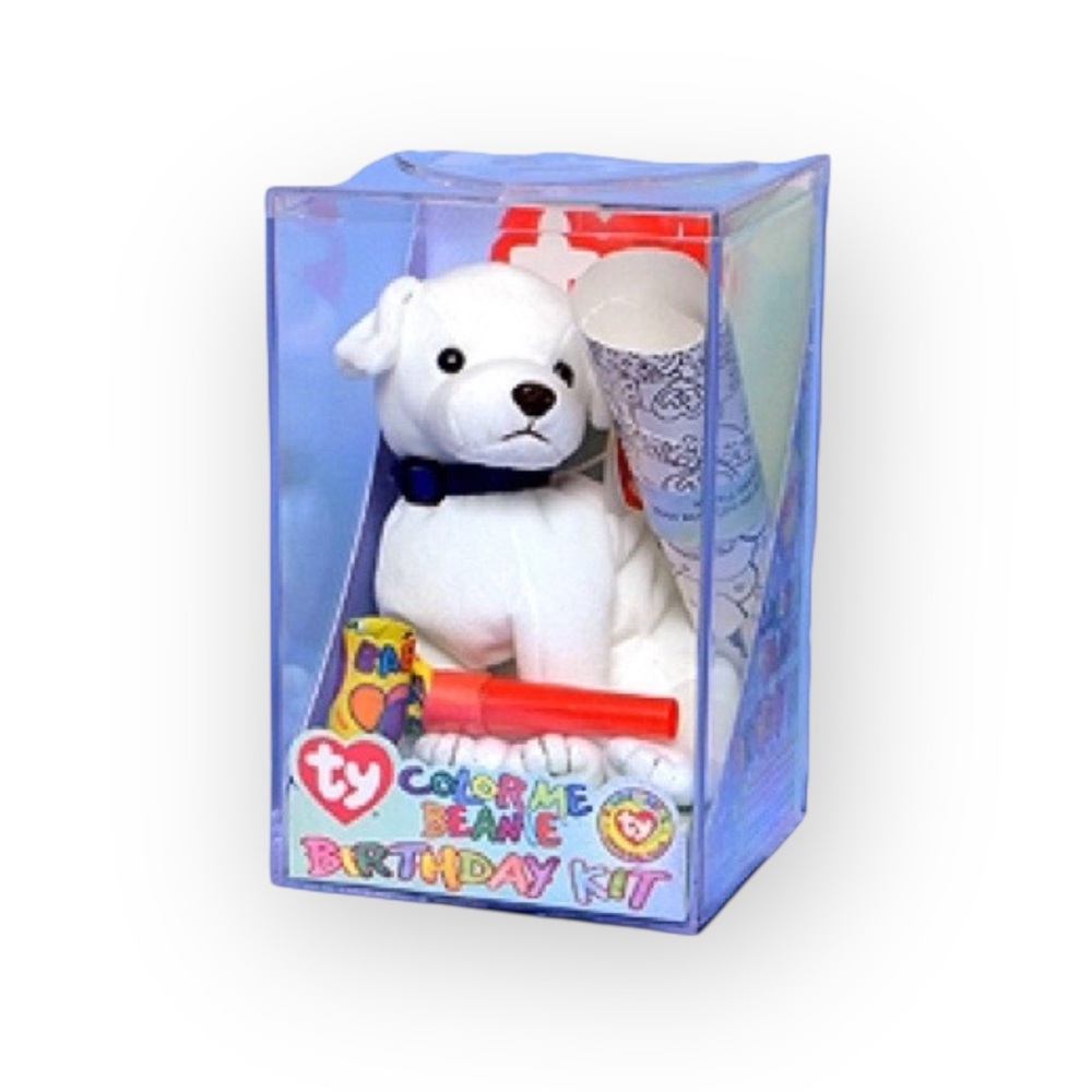 new Y2K Collectible: Beanie Babies Official Club 𖠌 Color Me Birthday Kit Dog 𖠌 - Picture 2 of 16